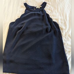 Navy Blue Scalloped Tank